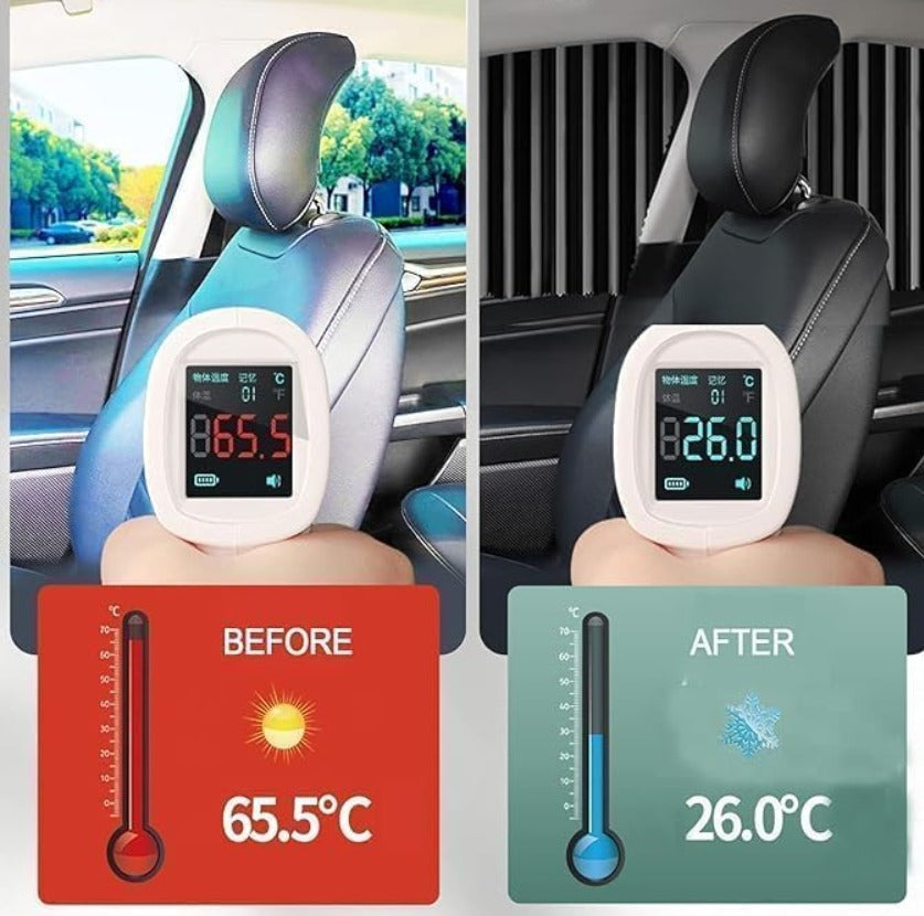 Foldable Car Window Privacy Curtains Sunshade Side Magnet Pleated Car Window Curtain