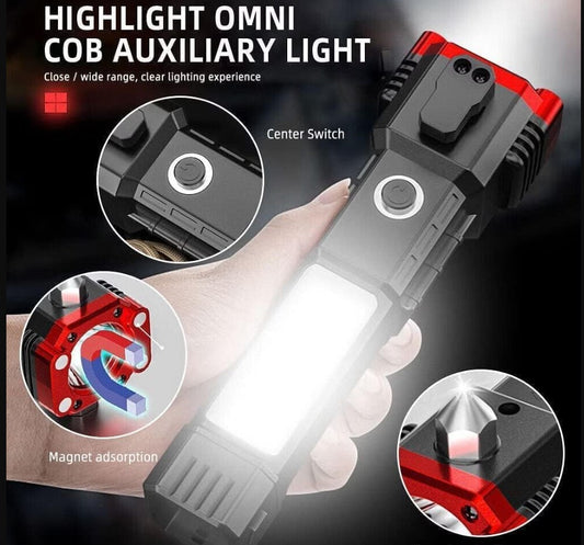 Torch light, LED 3W Torch Light Rechargeable Torch Flashlight